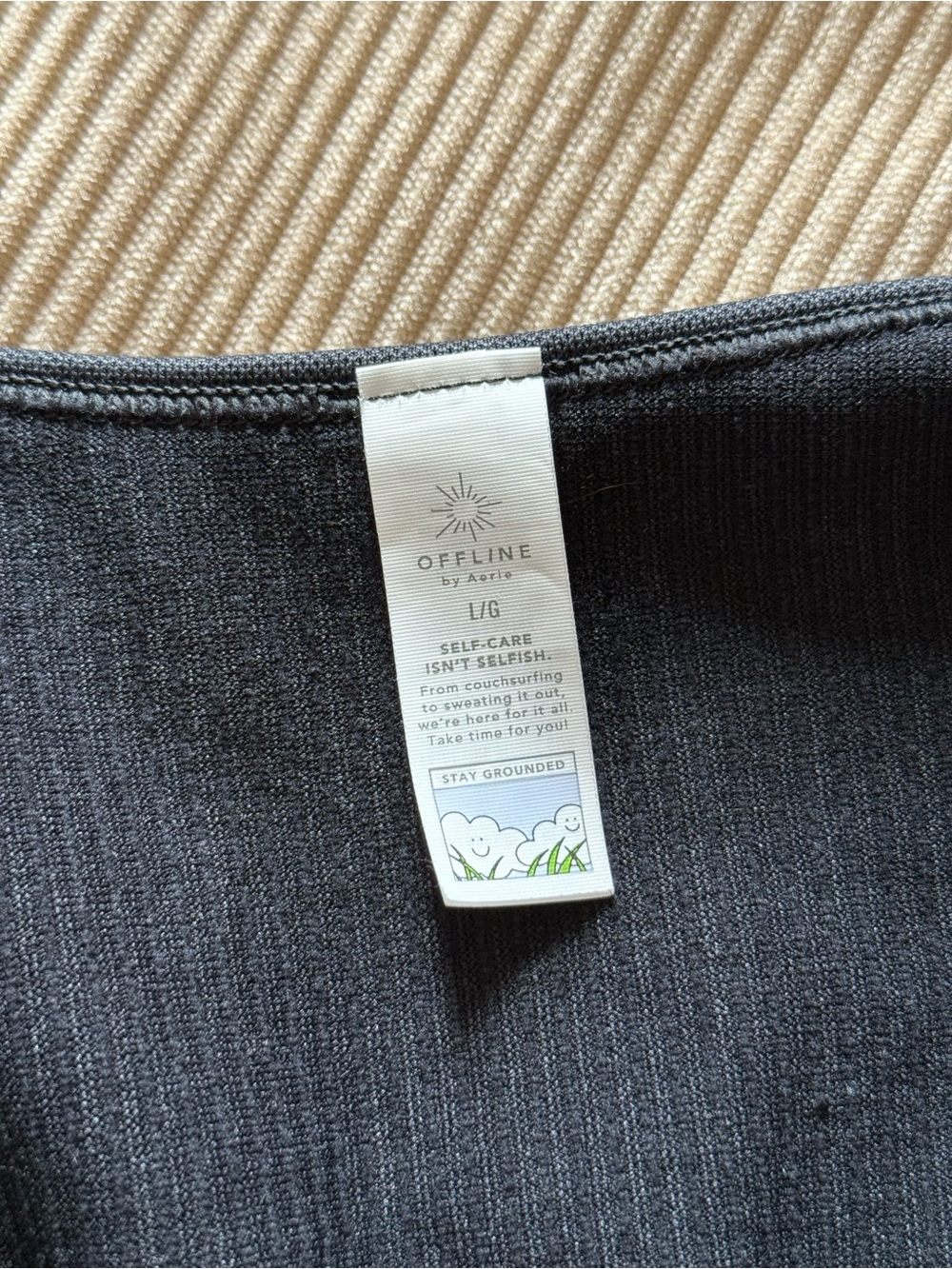 OFFLINE by Aerie Seamless Ribbed Long Sleeve Crop Top Large - Picture 9 of 13
